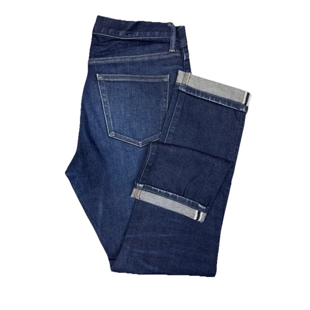 Uniqlo Selvedge Jeans 32x31 Slim Straight Kaihara Raw Denim Dark Wash‎ Mens